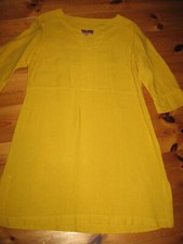 Heidekönigin Leinen-Tunika Gr.M NEU gelb Reißverschluß Seitenschlitze 3/4 Ärmel