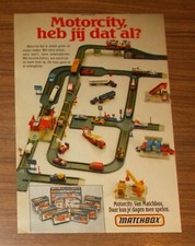 Seltene Werbung MATCHBOX MOTORCITY Playsets 1988