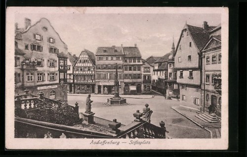 Ansichtskarte aschaffenburg - ansichtskarte,