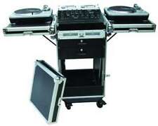 17/11 HE Winkelrack Flightcase Kombicase DJ-Rack TA-1 mit 2 Tische und Rollen