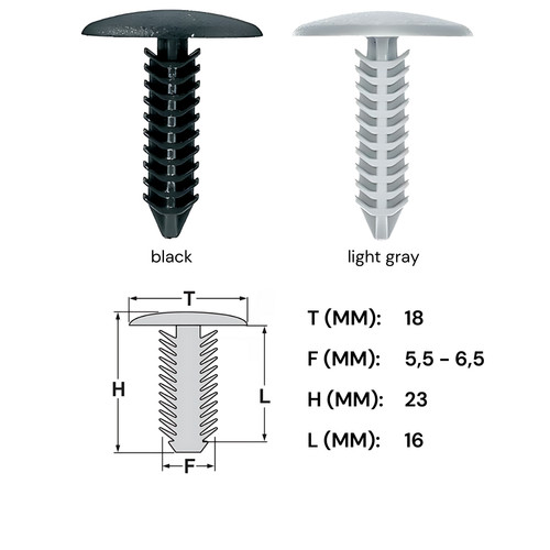 10x innenverkleidung clips - 10x,