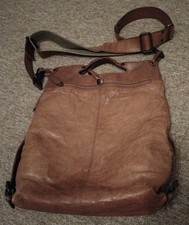 Aunts & Uncles Damen Umhängetasche Leder Braun Neuwertig 