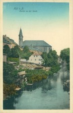 Ansichtskarte Hof Partie an der Saale um 1900  (Nr.814)