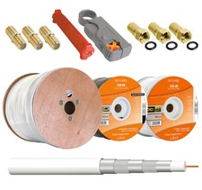 5 - 500m SAT Koaxialkabel 135dB 5-fach TV Antennenkabel Digital Coax 4K UHD 3D 