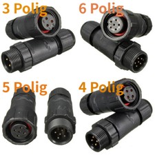 3/4/5/6 Polig Stecker Steckverbindung Steckverbinder Auto KFZ Wasserdicht Kabel