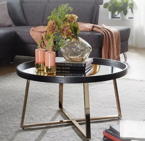 Wohnling couchtisch rund gold - couchtisch,