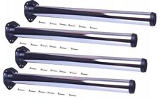 4er-Set stabile Tischbeine Ø60 mm 71cm Höheverstellbar Schreibtischfüße-Chrom