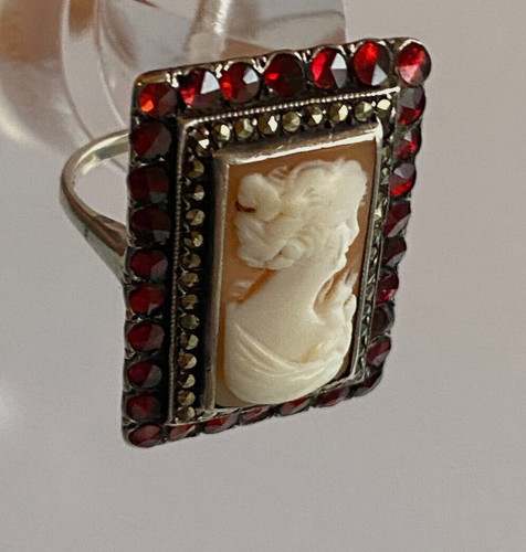 Art deco ring böhmisch granat - art,