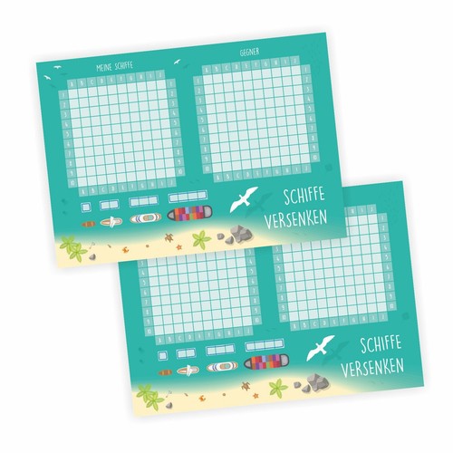 2er set spielblock - spielblock, schiffe