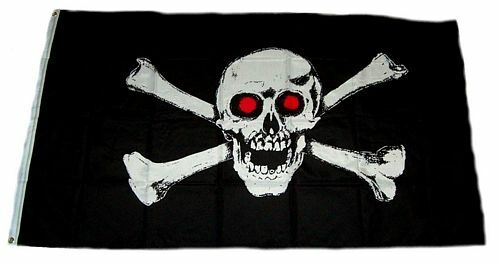 Flagge fahne pirat roten - /,