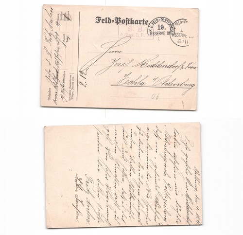 Feldpostkarte nach - ,