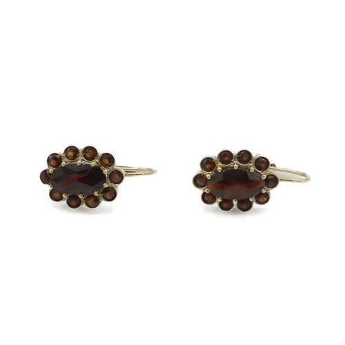 Ohrringe mit granate garnet - mit,
