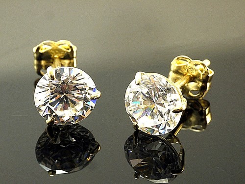 333 gold ohrstecker mit 3 - ,