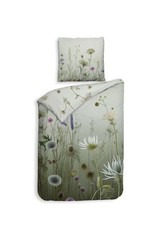 Heckett & Lane Satin Bettwäsche 155x220 Tane multi Wiesenblumen Gräser grün