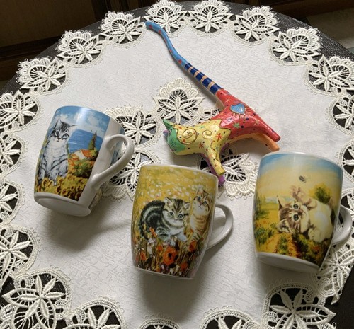 3er set kaffeetassen mit - 🐱3er,