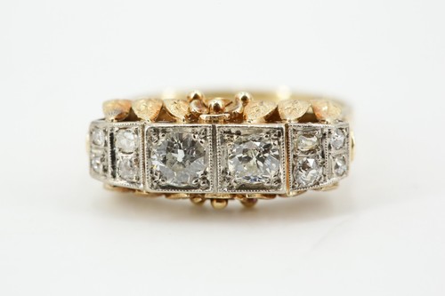 Art deco ring - 585, gold