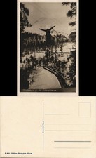 Ansichtskarte .Schweiz Ski-Sprung an der Julierschanze 1935