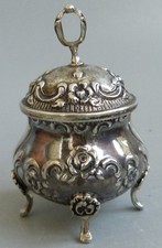 +++ ALTE ALBO DOSE AUS 835er SILBER KLEINE SÜSSSTOFF TABLETTEN ZUCKERDOSE +++