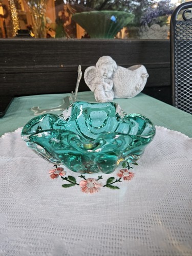 Vintage murano stil glasschale - vintage,