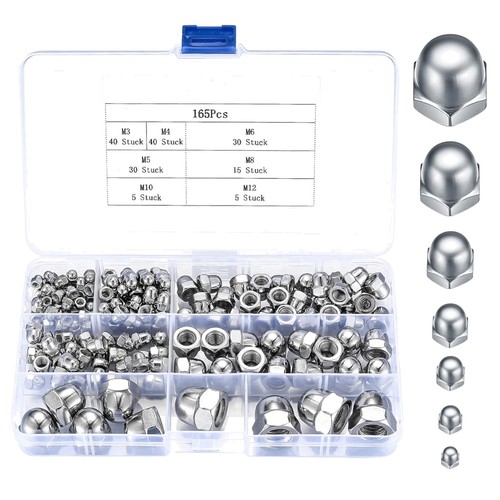 Hutmuttern set edelstahl m4 - edelstahl, m3