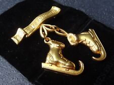 Hermès-Brosche Weihnachtsbrosche Schlitt-Schuhe Noël-broche christmas-brooch