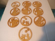 Christbaumbehang /  10 Sperrholz - Scheiben