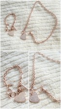 GUESS Halskette Armband Set Wendbar Rosé Halsschmuck Anhänger Choker Schmuck TOP