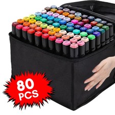 80 Farbe Acrylstifte Marker Set Permanent Pen Für DIY Graffiti Sketch Dual Pen