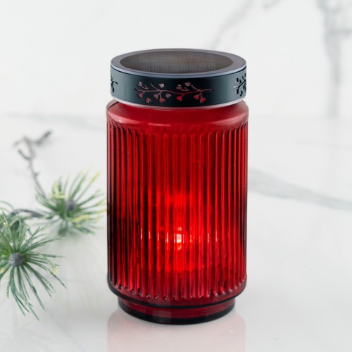 Hofer led grabkerze glas - led, solar
