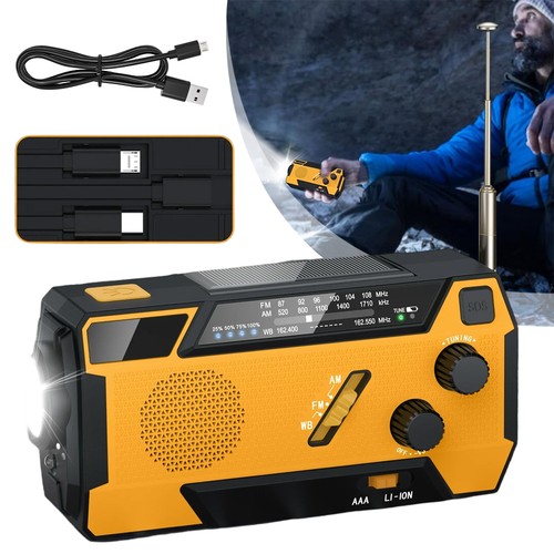 Solar radio mit kurbel - mit, dynamo