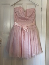 Vintage Jessica McClintock Gunne Sax rosa trägerloses Ballkleid Y2K – UK 12