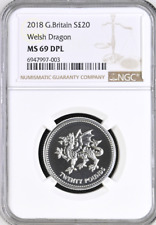 2018 £20 Silver Welsh Dragon