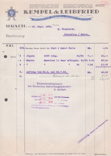 Rechnung kempel leibfried - rechnung,