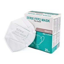 Serix FFP2 Maske Atemschutzmaske 5-lagig Mundschutz Masken Weiß 20ER