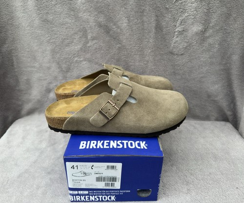 Birkenstock boston taupe clog - taupe,