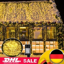 LED Lichterkette Beleuchtung Eisregen Weihnachten Deko Innen Außen Deko IP44
