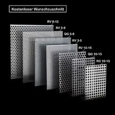 Fenstergitter Lochbleche Alu Stahl Edelstahl mit verschiedene Lochmuster