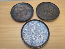 3x massive DDR Kupfer-Teller