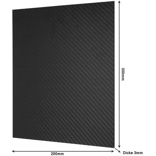 Carbon platte 5mm - carbon, 2mm