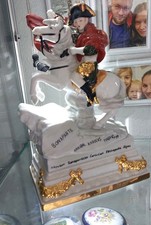 Napoleon Reiter 32 cm ho. `Ritt über die Alpen` Porzellanfigur Neundorf DDR rar