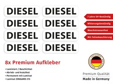 Aufkleber Diesel tanken 8x