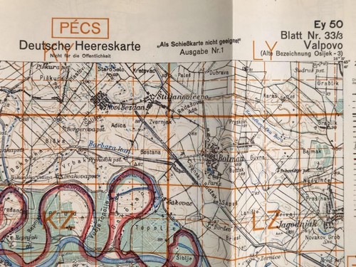 Deutsche heereskarte 1943 - deutsche,