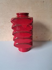 Vintage Steuler Keramik Vase Facette 159/25 rot Cari Zalloni