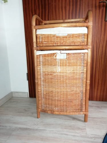 Rattan wäschesammler mit - rattan,