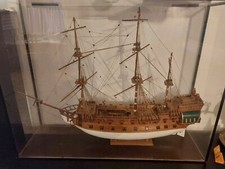 Schiffsmodell historisch, handgefertigt,  Länge:77cm, Höhe:57cm