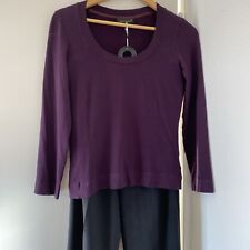 SONJA BOGNER SHIRT LGARM LILA GR 38 95% VISCOSE NEUWERTIG HOSE SCHWARZ GESCHENKT