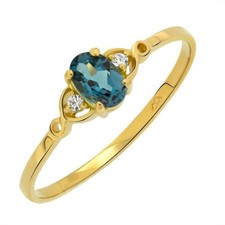 Damenring Russisches gold Ring Goldring mit Zirkonia aus 585er Rotgold