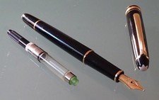 MONTBLANC MEISTERSTÜCK schöner PATRONEN-FÜLLER, Feder M, Nr. 144 CLASSIQUE, EDEL