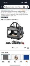 Lionto Hundebox L 70x52x50cm faltbar Transportbox Auto Reise Katzen Hunde Grau