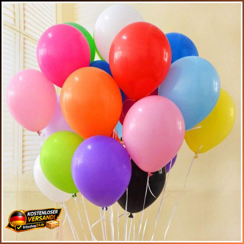 Luftballons bunt 100 - bunt,